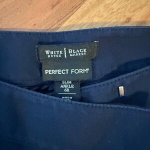 White House Black Market Blue Perfect Form Pants